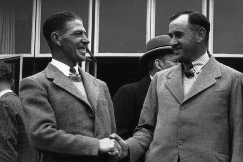 Reg Whitcombe (right)